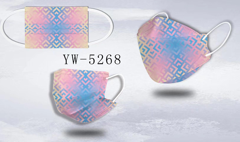 Maska s digitalno ispisanim uzorkom teksture